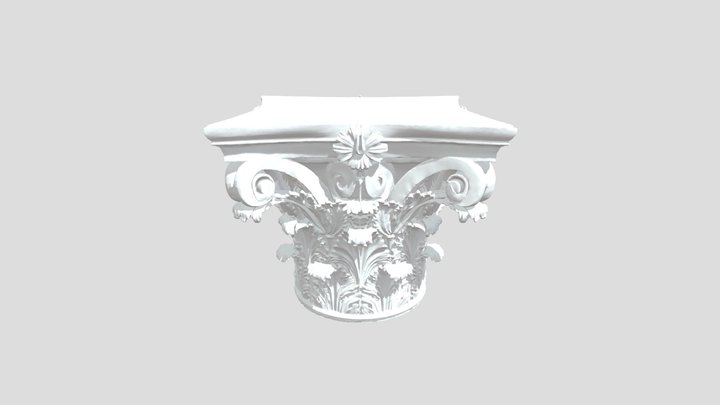 Corinthian Capital Temple of Vesta in Rome 3D Model