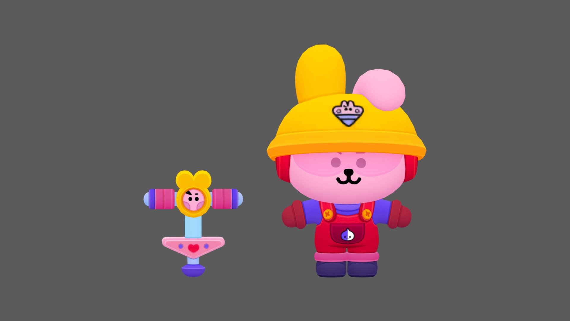 Jacky Brawl Stars Cooky Skin T-pose - Download Free 3D model by ...