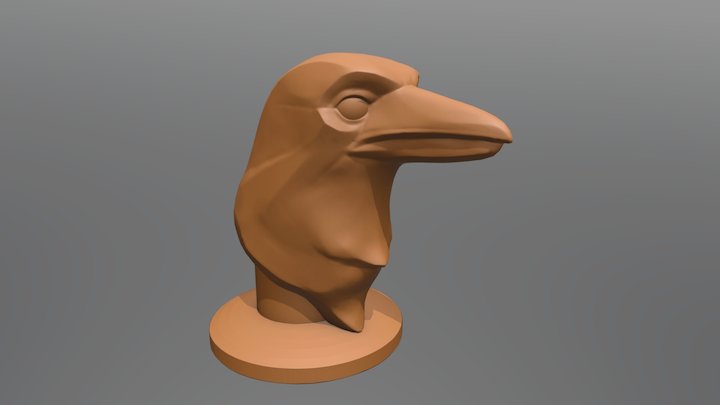 Raven Bust 3D Model
