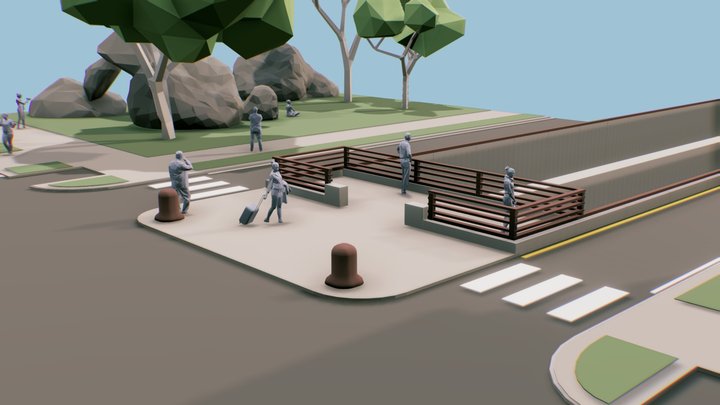 City Intersection Example Upload 3D Model