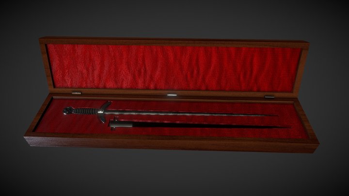 Luftwaffe Sword and Case 3D Model