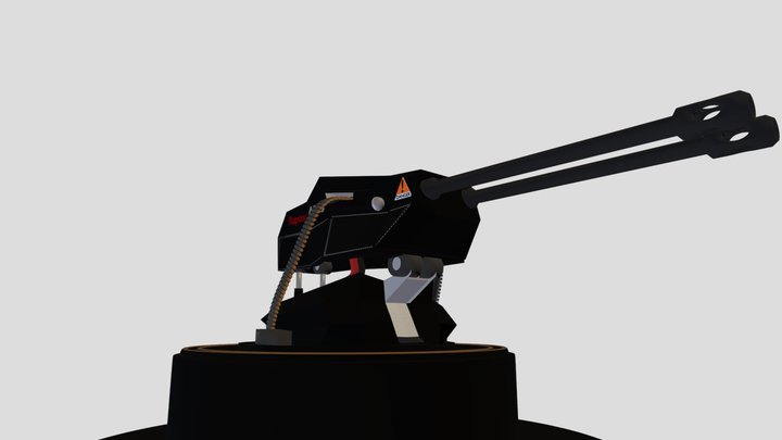 machine gun turret 3D Model
