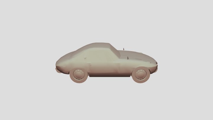 Toyota Sports 800 1967 lowpoly for 3D-printing