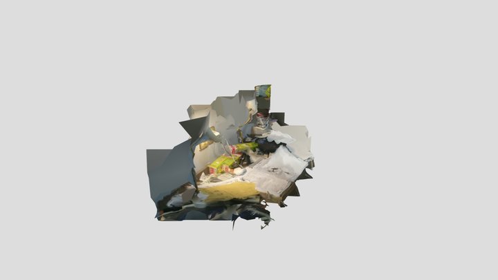 desk with books 3D Model