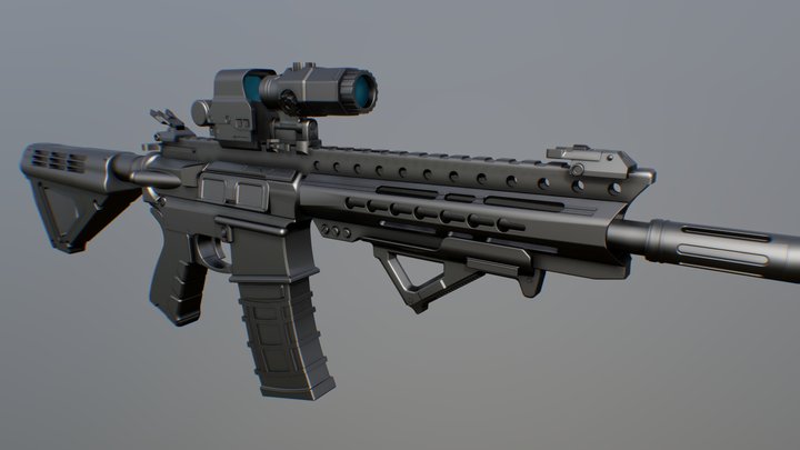 Ar 15 Rifle 3D Model
