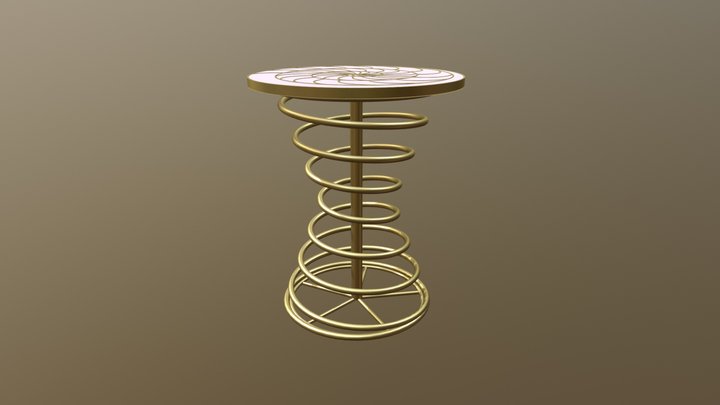 Spiral Table with column 3D Model