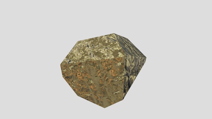 Stylized gold nugget low_poly – Gratis 3D-model STL