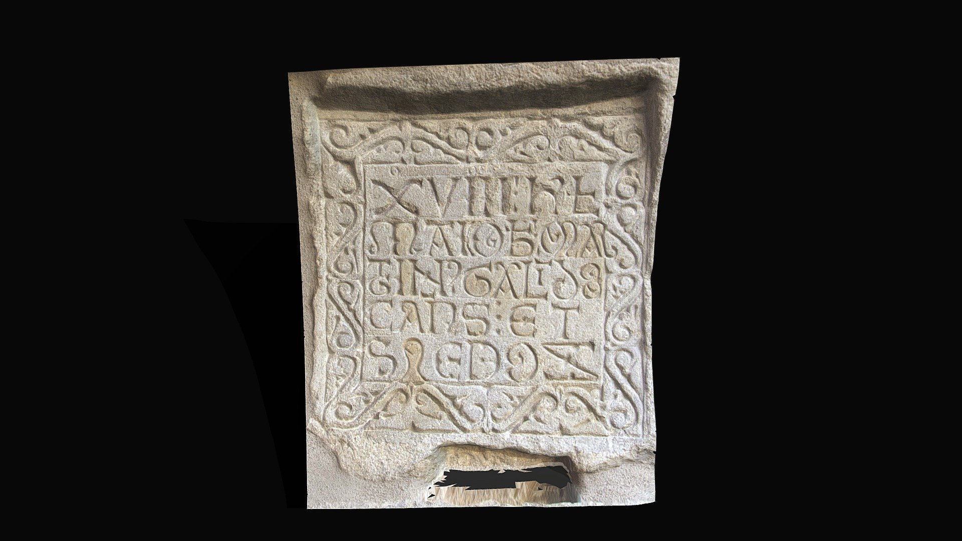 INSCRIPCIÓN DEL CLAUSTRO DE RODA. ALA SUR ARCO 8