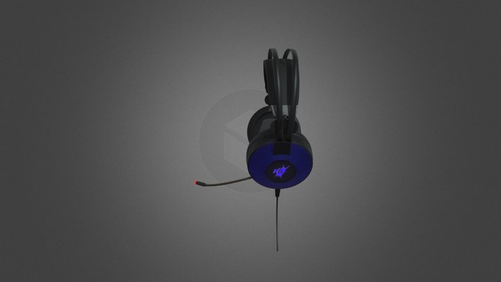 Redgear Comet 7.1 RGB headphones 3D Model