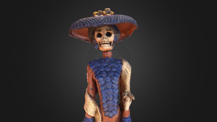 Catrina Floral – Día de Muertos 3D Model
