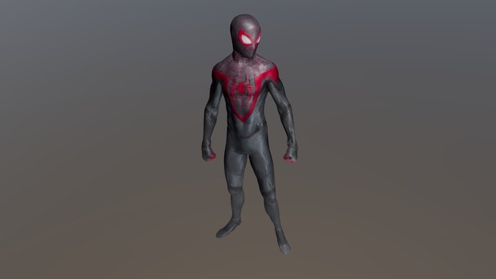 Spider-man Miles Morales PS5 Rigged 3D model rigged