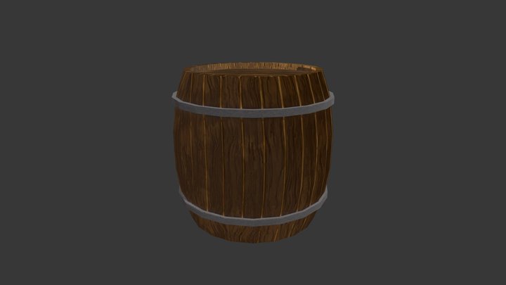 Stylised Barrel 3D Model
