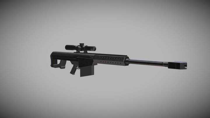 Barett 50 Cal 3D Model