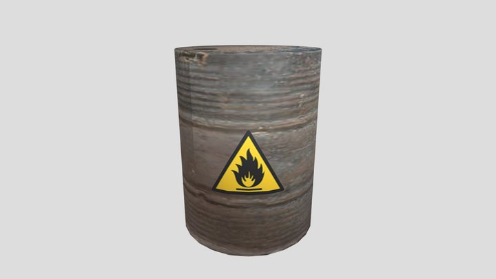 Metal Barrel 3D Model