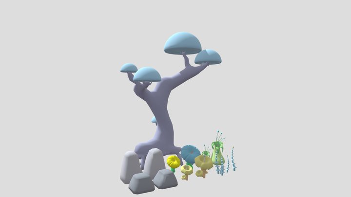 Alien Plants 3D Model