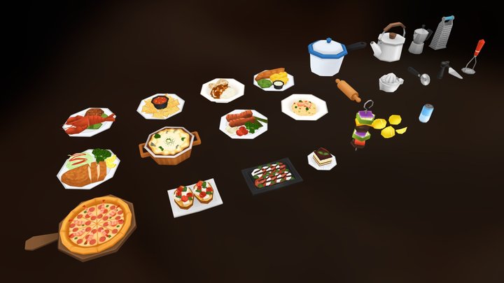 3D Props - Food 25 Set3 3D Model