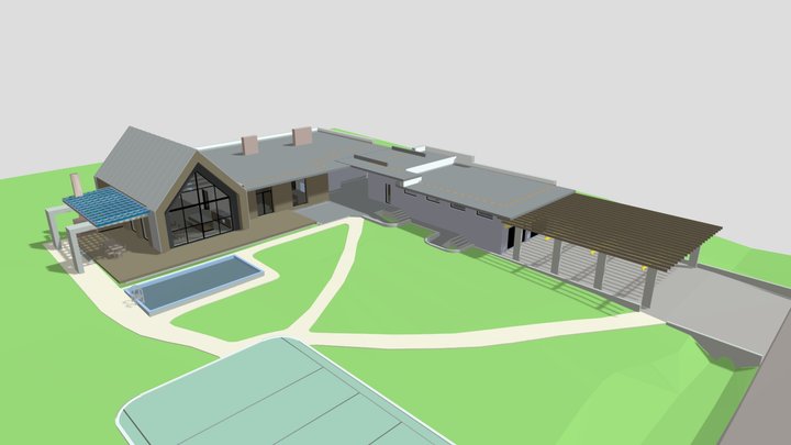 Чистопрудный Крыши Плиты Фермы 3D Model