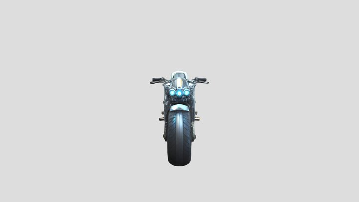 motocicleta de guerra futurista 3D Model