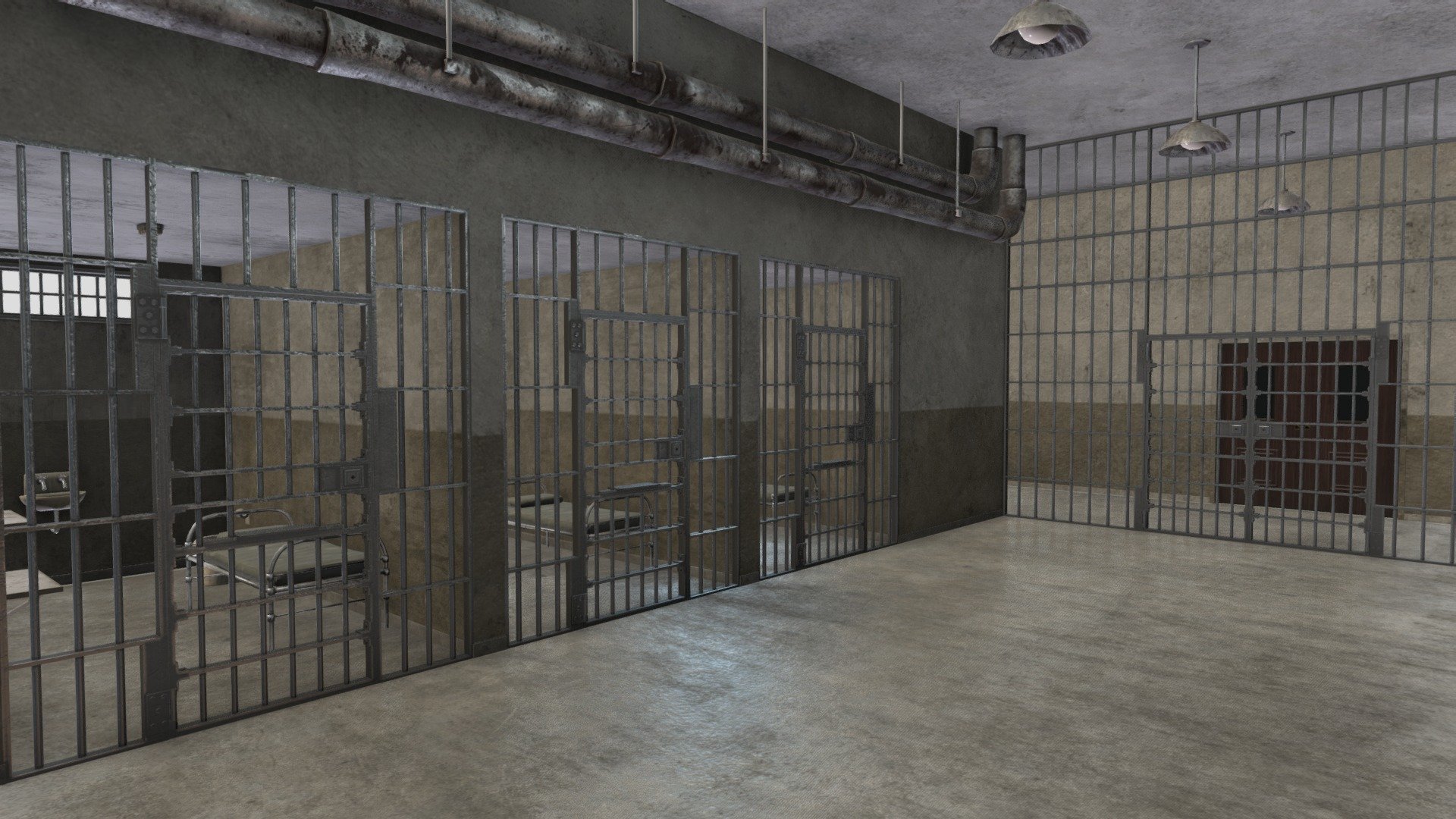 Prison Cells - Penitentiary - Buy Royalty Free 3D model by Elvair Lima ...