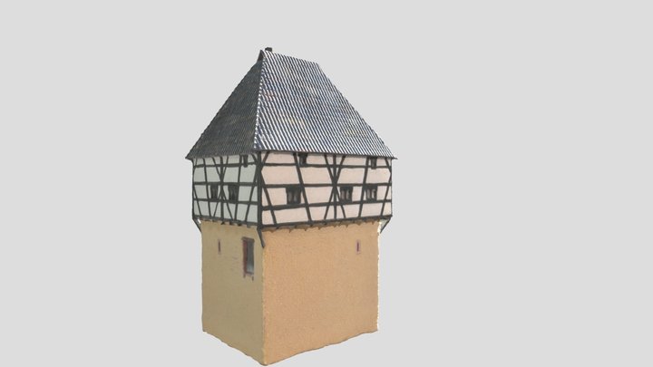 Wohnturm Burg Mole Heimbuchenthal 3D Model