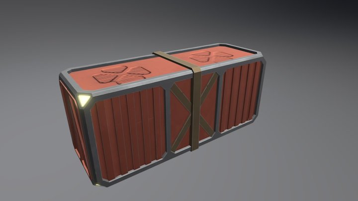 Sci-Fi Freight Container 3D Model