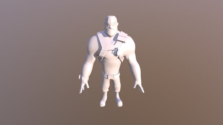 Commando Retopo 3D Model