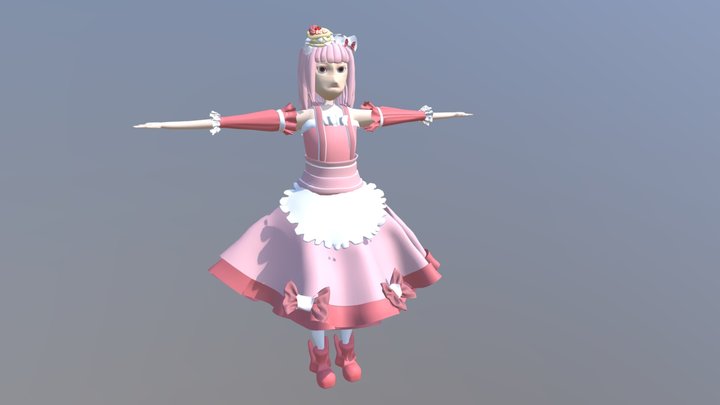 Pink Girl 3D Model