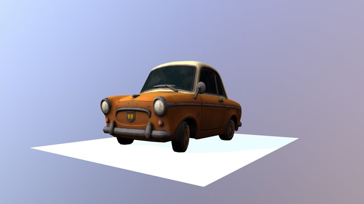 复古小汽车 3D Model