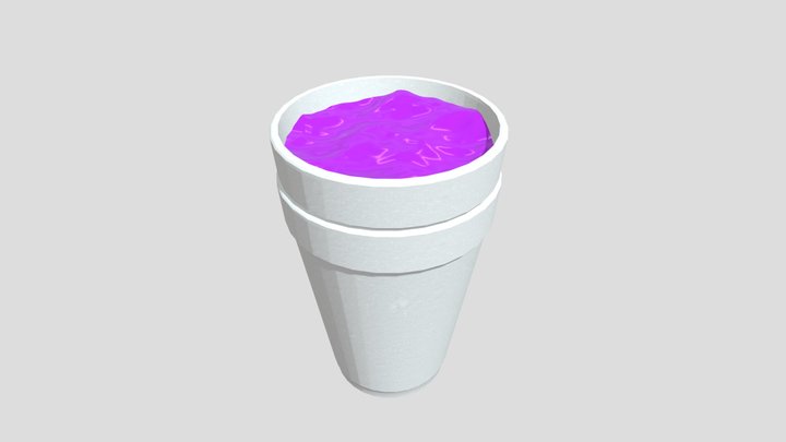 Lean Double Cup with 4K Textures Low-poly 3D Model