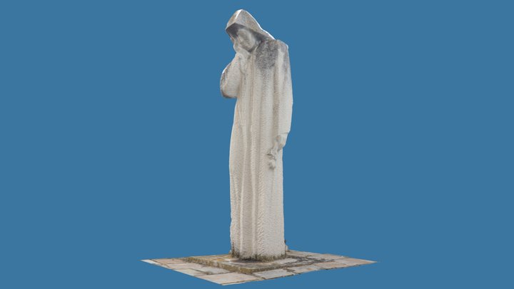 Mourning lady statue 3D Model