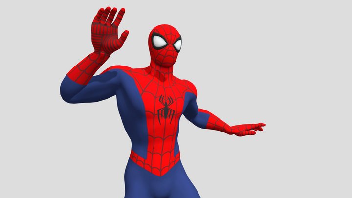 Spiderman Rigged with Textures 3D Model