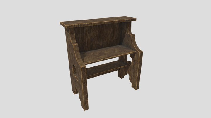 Writing Table 3D Model