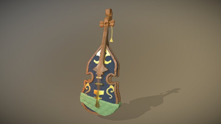 Stylized Cello 3D Model