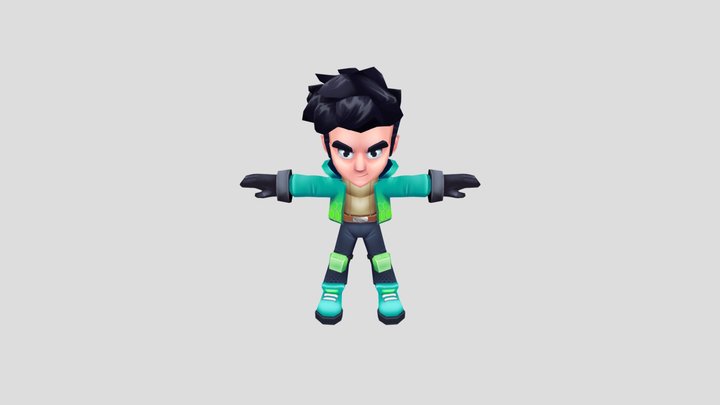 Hero of a mobile game i worked on 3D Model