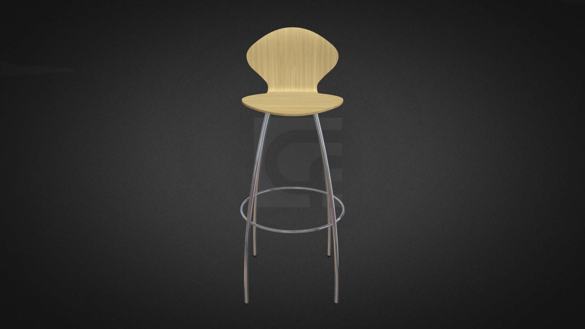 3D model Fiji Stool Hire - This is a 3D model of the Fiji Stool Hire. The 3D model is about a lamp on a black background.