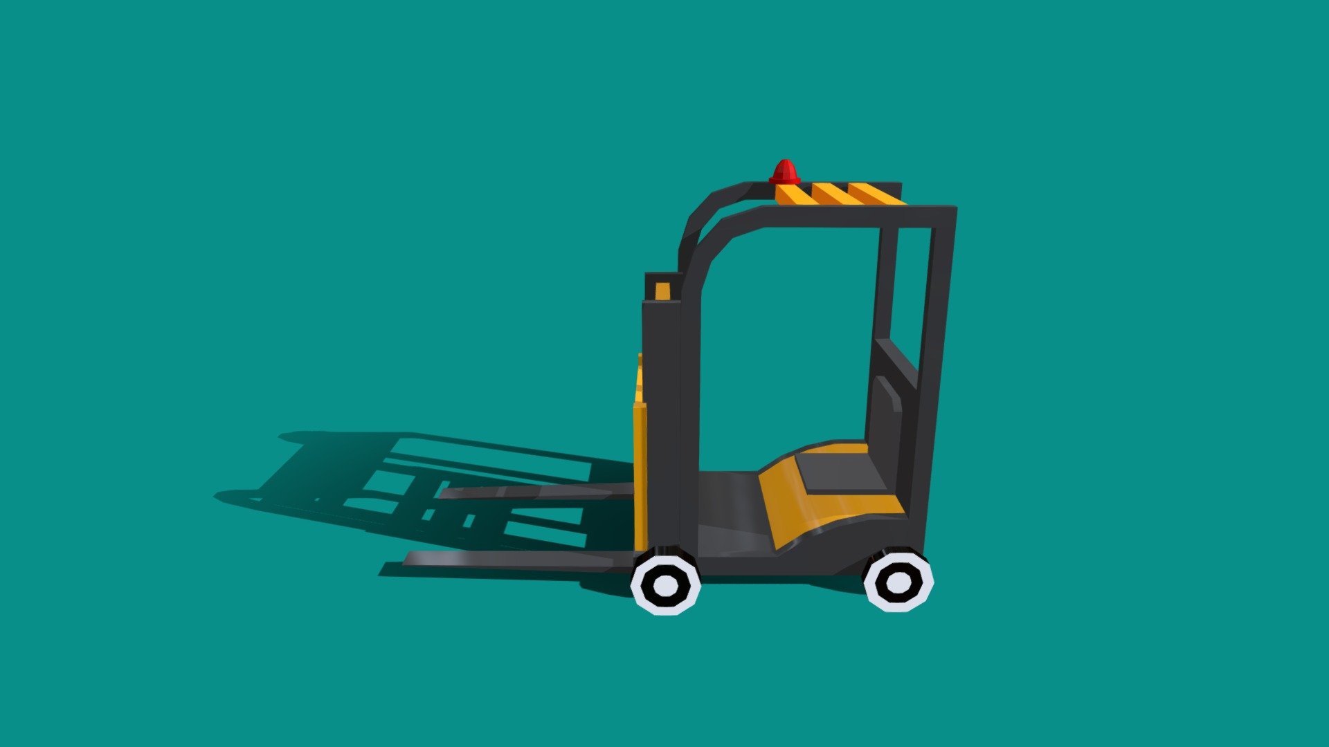 3D low poly forklift for logistics project