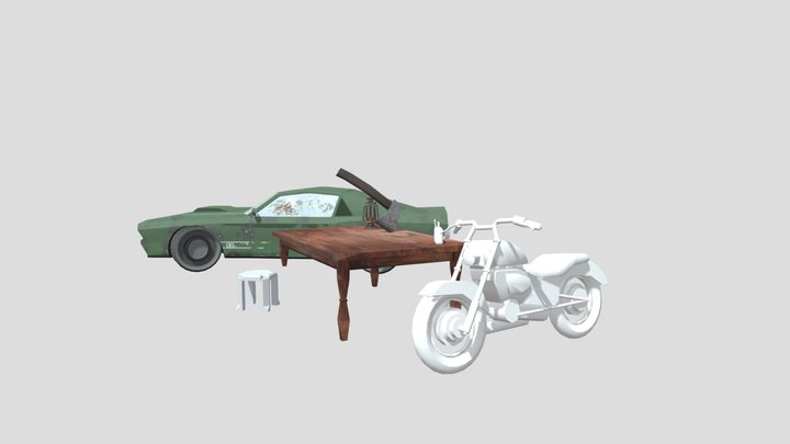 DAE 5 Finished props - Forest Loner 3D Model