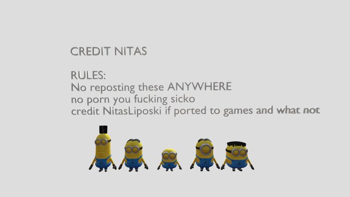 Minion Models By Nitas Liposkior Daadma 3D Model
