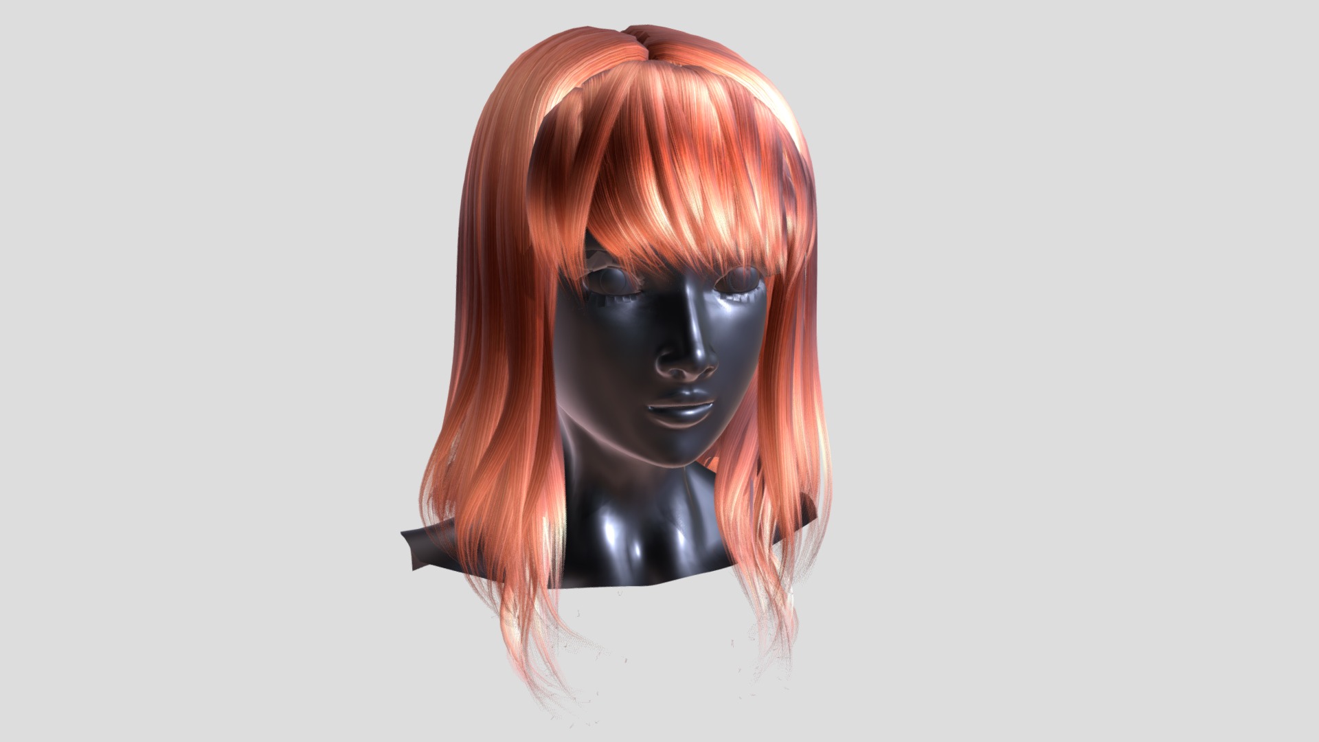 3D model Pocolov Hair 08 - This is a 3D model of the Pocolov Hair 08. The 3D model is about a person with red hair.