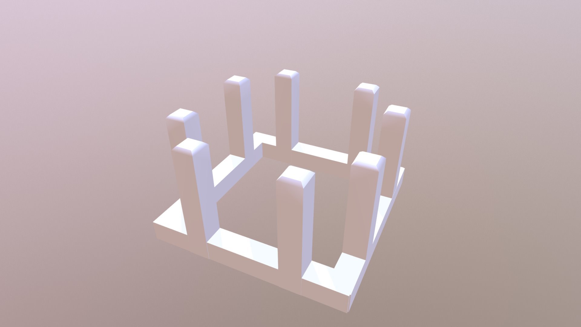 Openlock Riser Frame Low Wall 3D model by Monkeysloth [30c8633