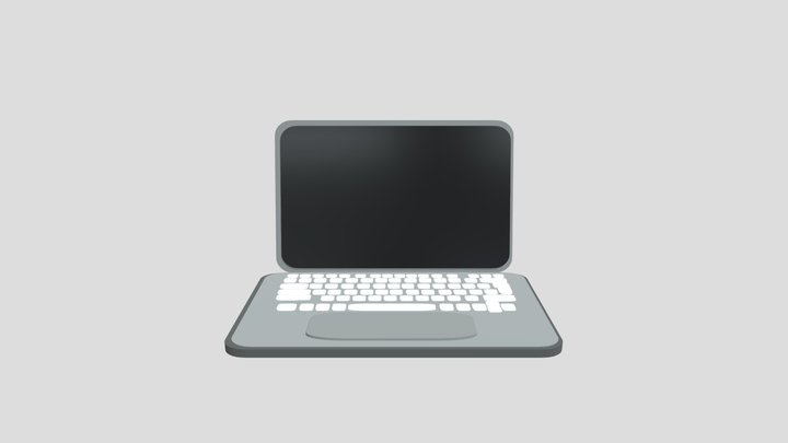 low poly laptop