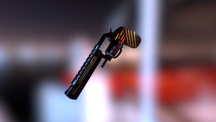 .38 Weapon - Golden Dark Purple Edition 3D Model