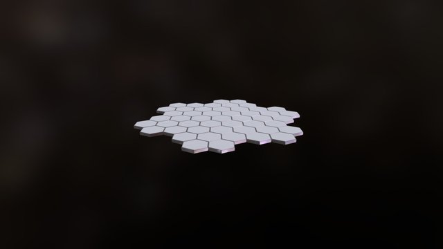 Sci-Fi Hexagon Floor 3D Model