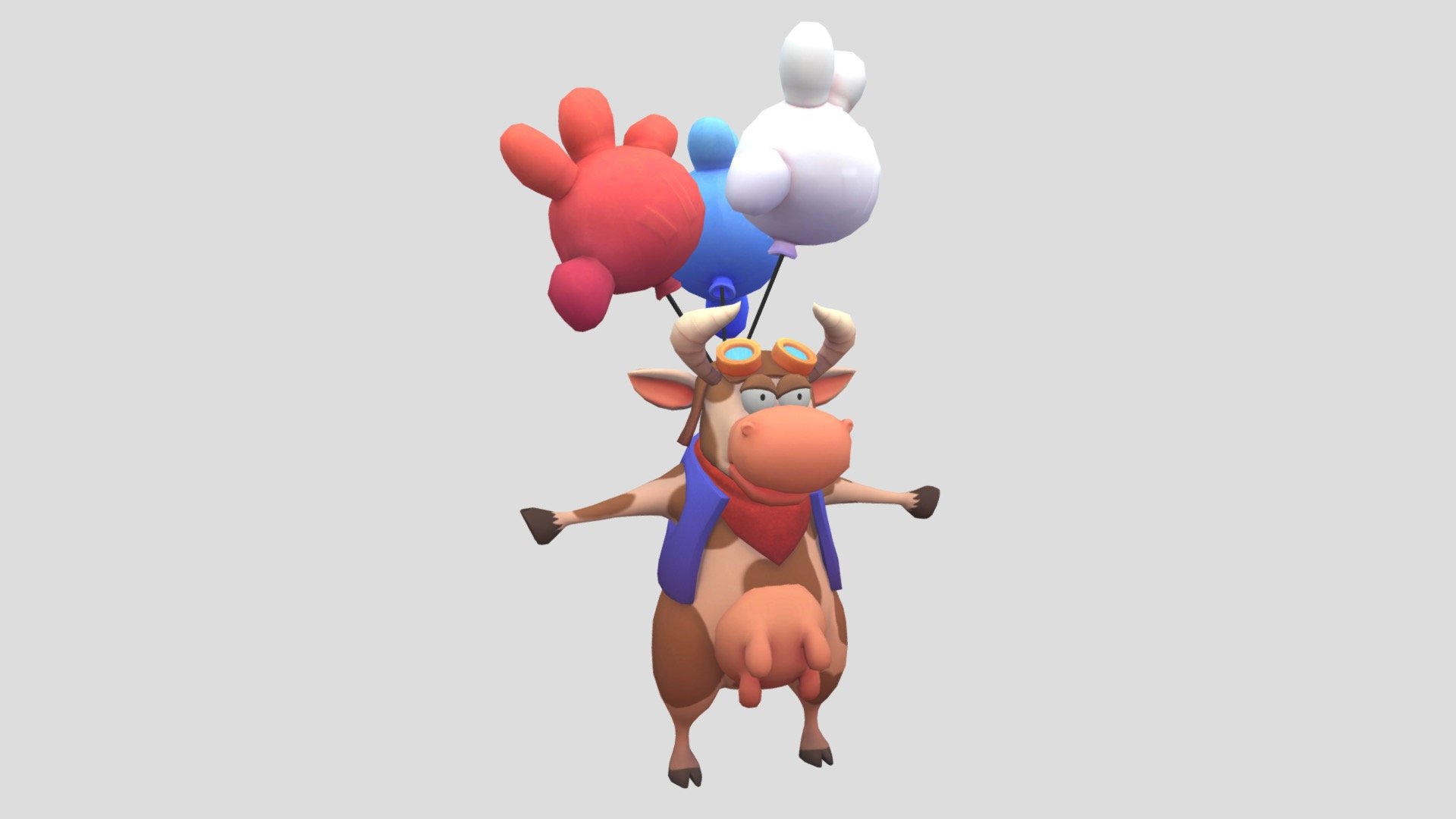 BFBBR - Flying Cow - Download Free 3D model by SMF Features Developed From Cheryl Hill (@cherylhill28)