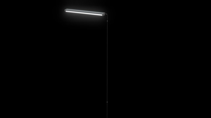 Fluorescent Ceiling Light01 3D Model