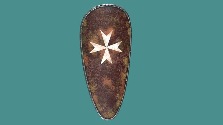 Medieval Shield - Knight Hospitaller – Kostenloses 3D-Modell STL