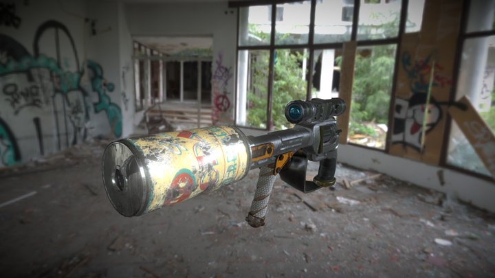 Apocalyptic Gun 3D Model