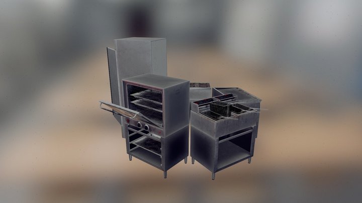 Commercial Kitchen Props 3D Model