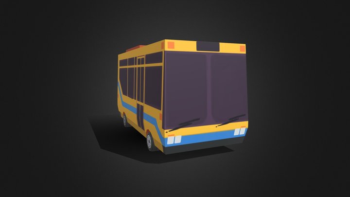 Low Poly Bus – Modelo 3D gratuito STL