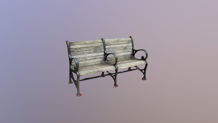 Farragut Park Bench 3D Model